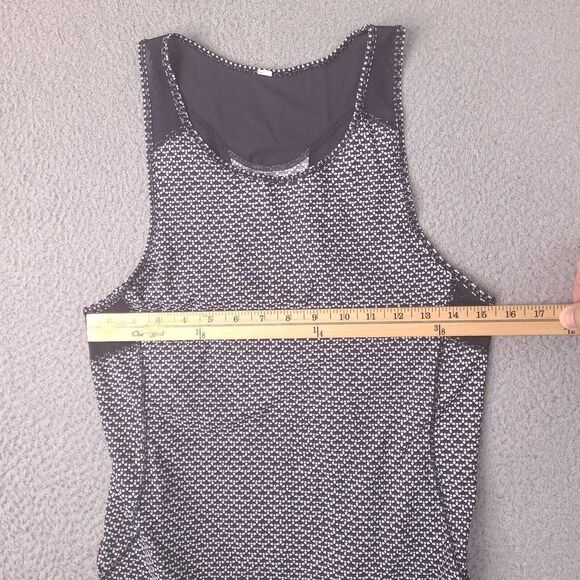 Lululemon Sculpt Tank Top Womens Size 8 Black White Mesh Racer Back Athletic‎ - Picture 5 of 9